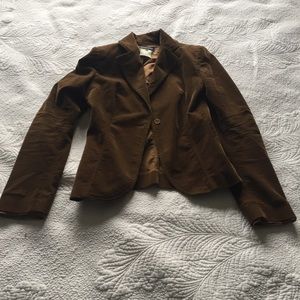 Patrizia Pepe Corduroy Brown Blazer Size S